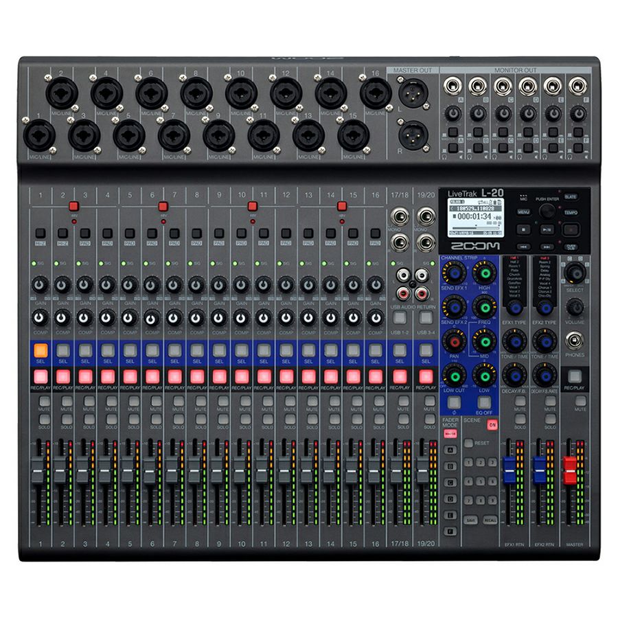 Zoom LiveTrak L-8 デジタルミキサー【純正ケース付き】 ZOOM LiveTrak L-8 純正ケース付き 【公式通販】